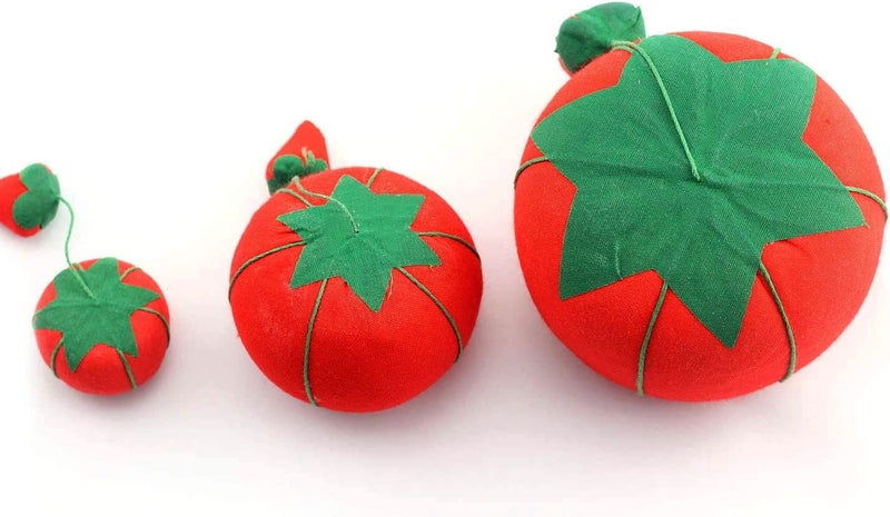 bouti1583 3PCS Tomato Shaped Needle Pin Cushion DIY Handcraft Tool for Cross Stitch Sewing Home Sewing Needle Pin Cushion Pillow Pincushion - Image 4